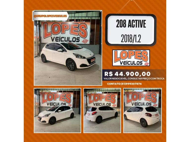 PEUGEOT - 208 - 2017/2018 - Branca - R$ 59.900,00